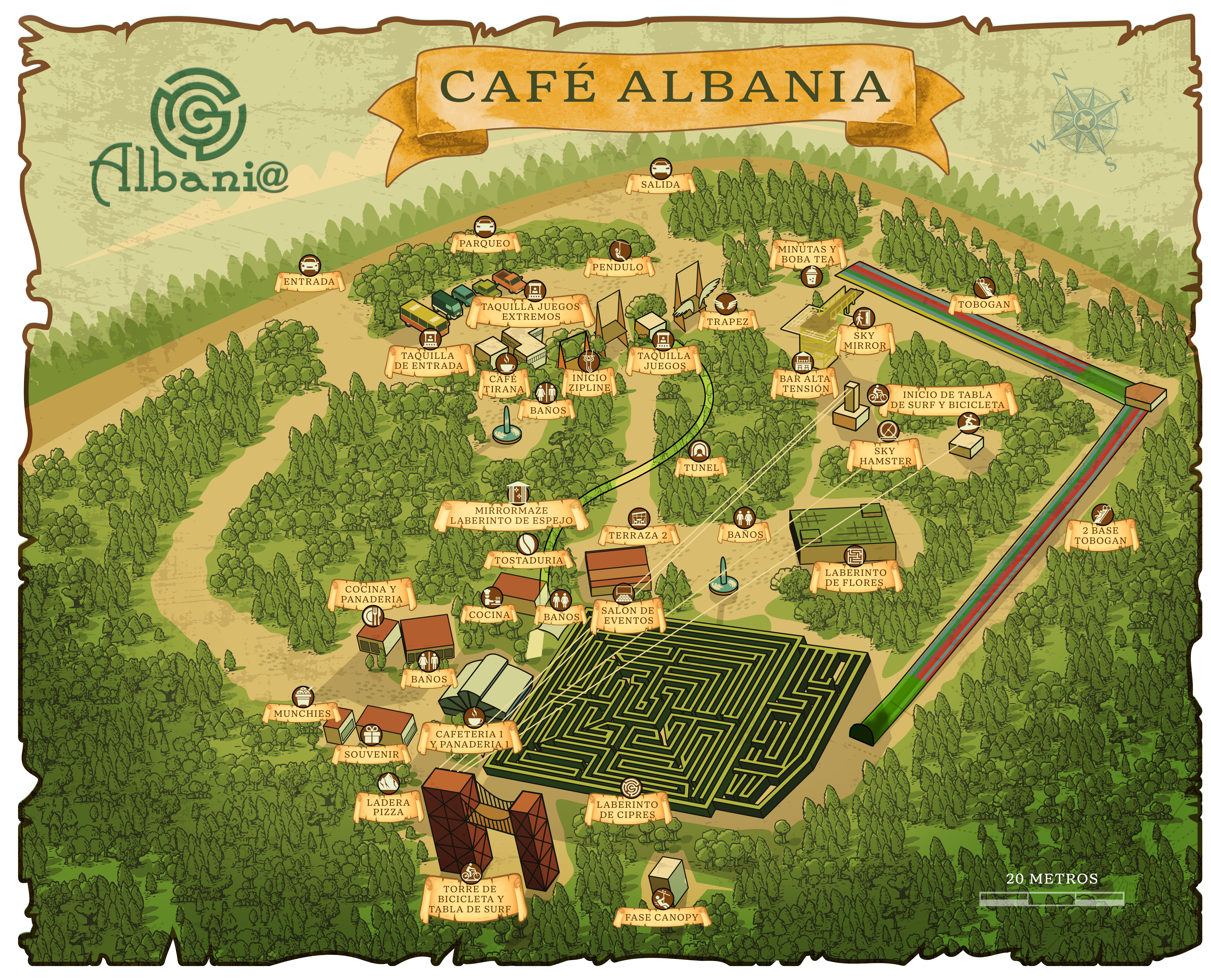 Mapa Café Albania